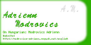 adrienn modrovics business card